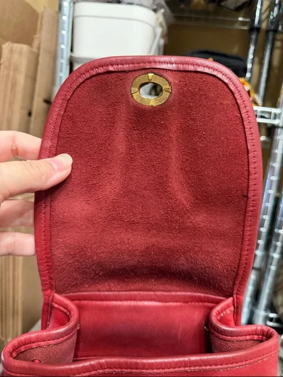 Coach Vintage Mini Leather Red Backpack - Picture 8 of 8